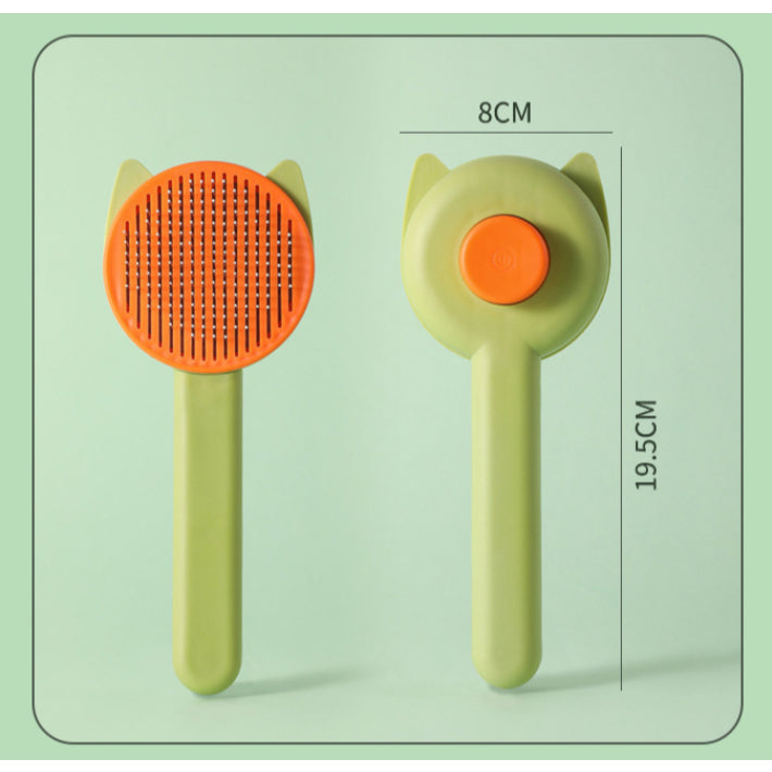 Kopipets Pet Self Cleaning Slicker Brush for Cats & Dogs | Gentle Hair & Fur Deshedding Massage Comb | Remove Loose Hair