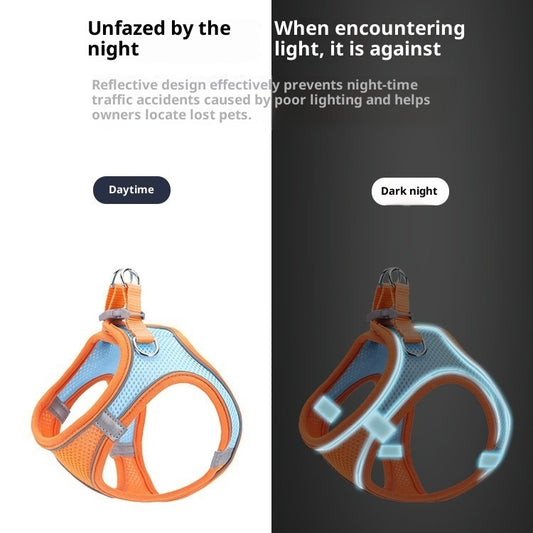 Kopipets Breathable Pet Harness Leash Set | Reflective Adjustable Cat Dog Vest | Lightweight & Anti-Escape