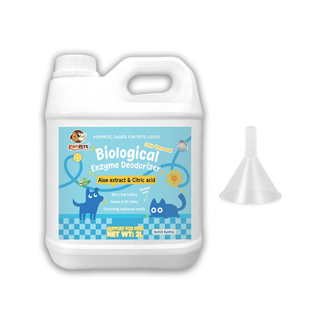Kopipets Pet Enzyme Deodorizer Spray + Free UV Spray Gun Odor Remover for Cat & Dog Pet Freshener