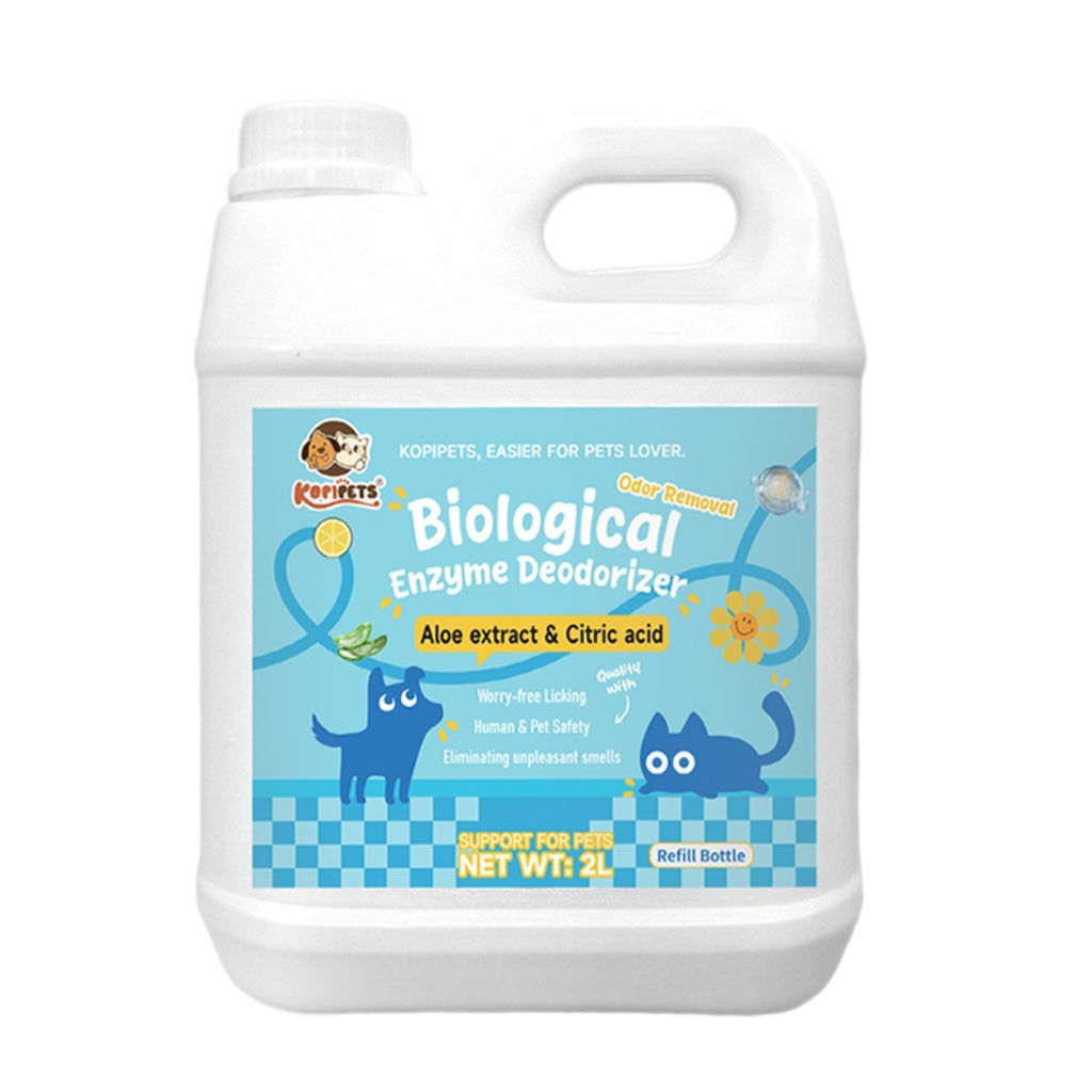 Kopipets Pet Enzyme Deodorizer Spray + Free UV Spray Gun Odor Remover for Cat & Dog Pet Freshener
