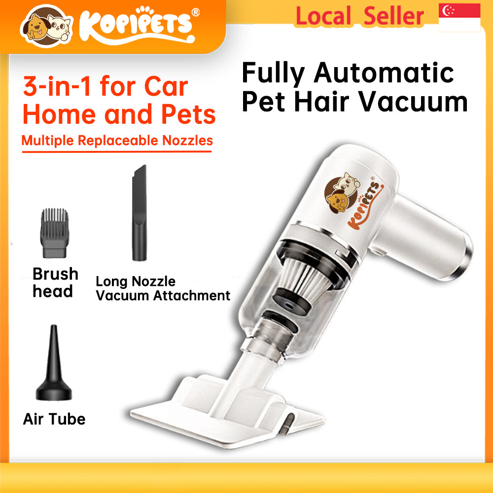 Kopipets Wireless Pet Hair Vacuum Cleaner | Handheld Cat Dog Hair Remover | Silent Powerful Cordless Cleaner