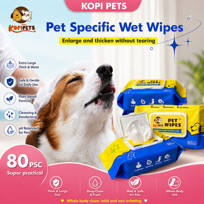 Kopipets Pet Wet Wipes 200x150mm 80pcs