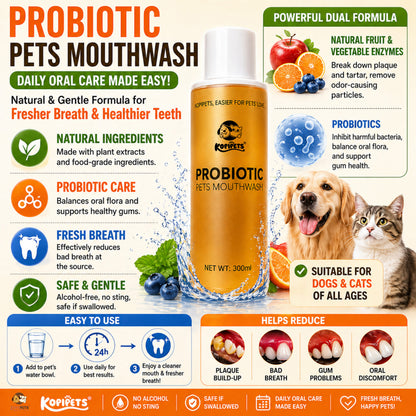Kopipets Probiotic Mouthwash Water 300ml