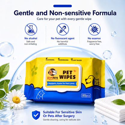 Kopipets Pet Wet Wipes 200x150mm 80pcs