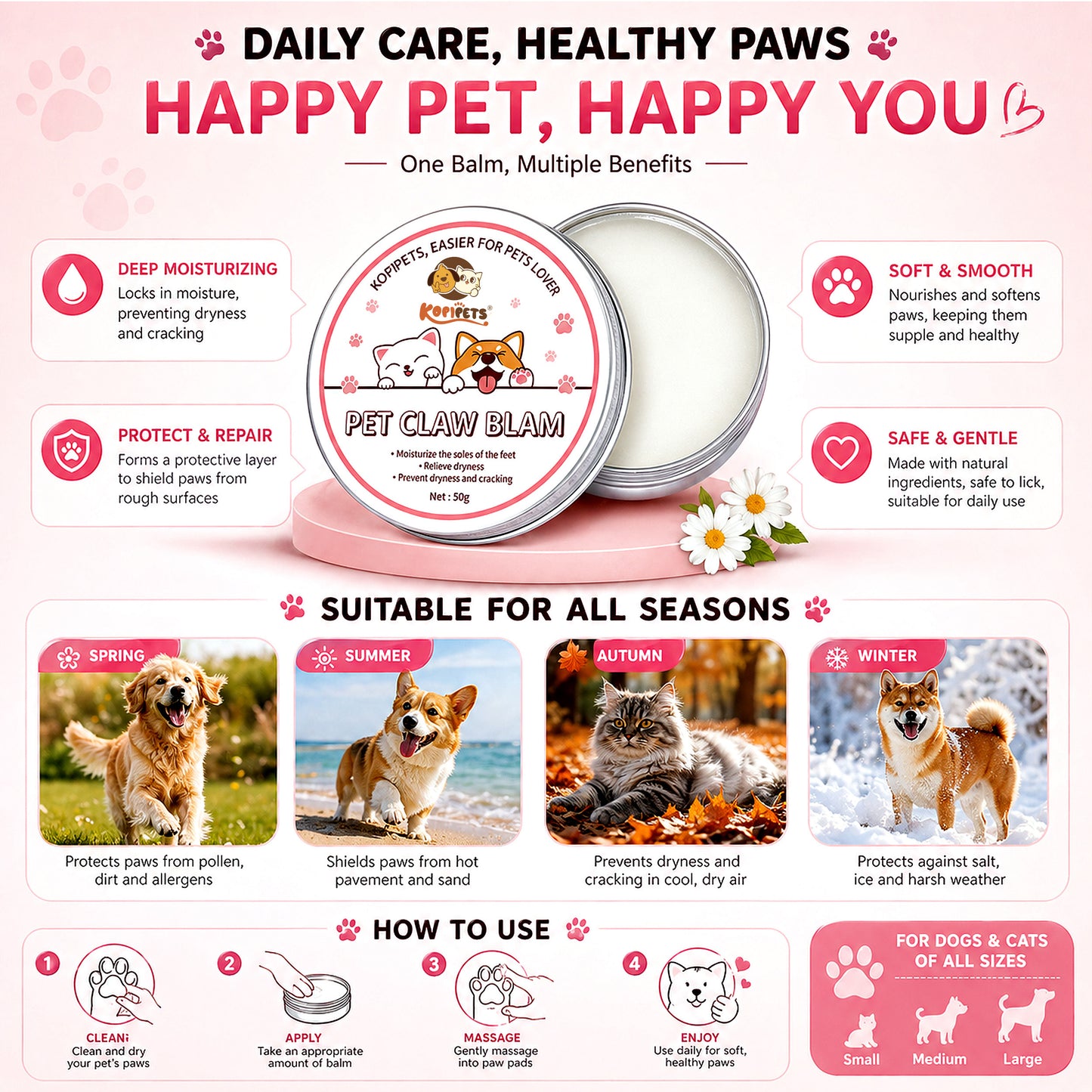 Kopipets Pet Paw Balm 50g