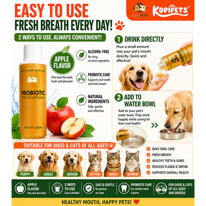 Kopipets Probiotic Mouthwash Water 300ml