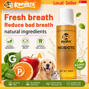 Kopipets probiotic pet mouthwash water 300ml for fresher breath, Singapore
