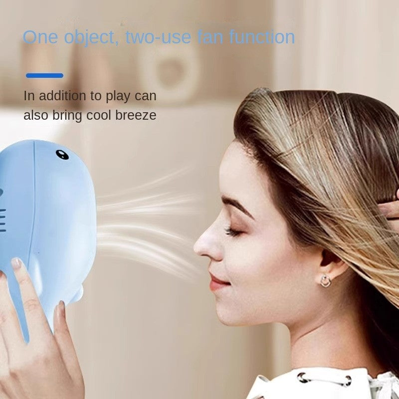 Whale-Shaped Floating Cat Toy - Electric Self-Moving Interactive Ball, Auto-Rotation & Bouncing