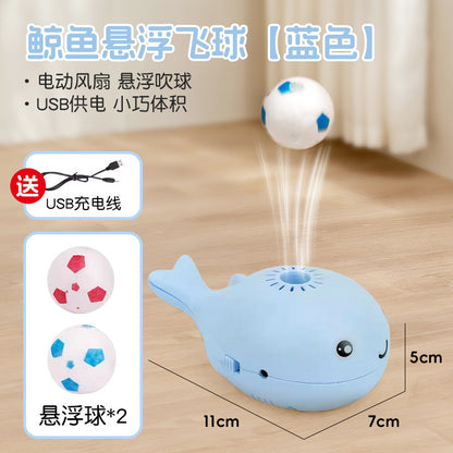 Whale-Shaped Floating Cat Toy - Electric Self-Moving Interactive Ball, Auto-Rotation & Bouncing
