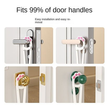 No-Drill Pet Door Stopper - Adjustable Gap Holder for Cats & Small Dogs, Lets Pets Move Freely