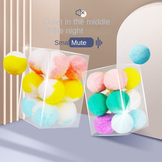 Silent Cat Toy Ball - Self-Entertainment Bouncing Ball for Cats | Durable Chew-Proof Fluffy Ball Kitten Toy