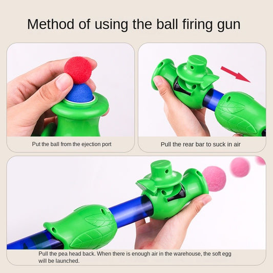Cat Toy Ball Launcher Gun – Super Elastic EVA Balls (10-Pack) | Fun Shooting & Fetch Game for Indoor Cats
