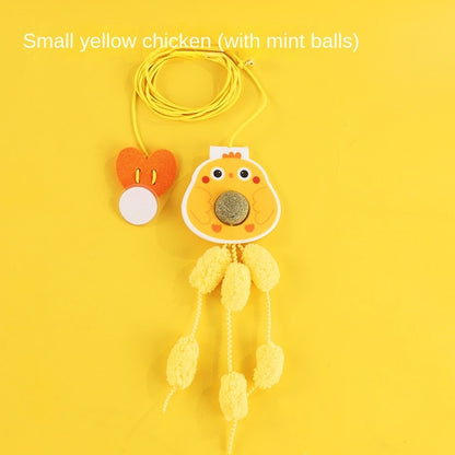 Hanging Cat Toy-By Hook Elastic Rope with Feather & Mouse Teaser | Self-Play Fun for Indoor Cats
