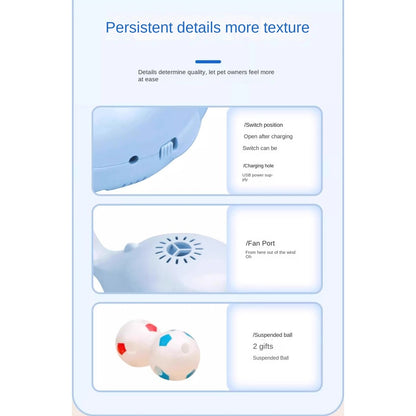 Whale-Shaped Floating Cat Toy - Electric Self-Moving Interactive Ball, Auto-Rotation & Bouncing