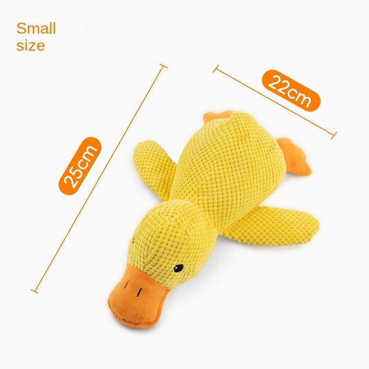 Squeaky Plush Duck Dog Toy - Cuddly & Durable Chew Companion for Small | Soft Sleep Buddy with Teeth-Cleaning Texture