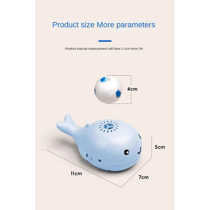 Whale-Shaped Floating Cat Toy - Electric Self-Moving Interactive Ball, Auto-Rotation & Bouncing