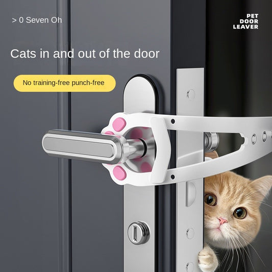 No-Drill Pet Door Stopper - Adjustable Gap Holder for Cats & Small Dogs, Lets Pets Move Freely