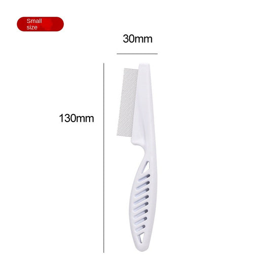 Pet Grooming Comb - Stainless Steel Dog & Cat Brush for Fleas, Dense Teeth
