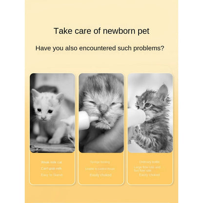 20ML Anti-Choke Pet Nursing Bottle - Newborn Kitten/Puppy Milk Feeder with Soft Silicone Nipple