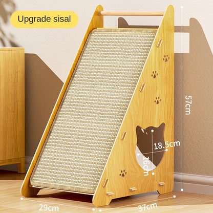Triangle Sisal Cat Scratching Post - Wall-Mounted Triangle Scratch Board for Furniture Protection