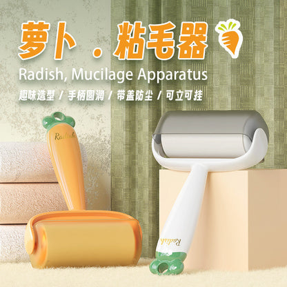 16CM Carrot Pet Hair Roller - Sticky Lint Remover for Clothes, Furniture, Car Seats (Tear-off Paper）