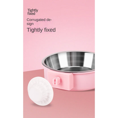 Anti-tip stainless steel Pet Bowl-non-slip hanging dog/cat food & water dish