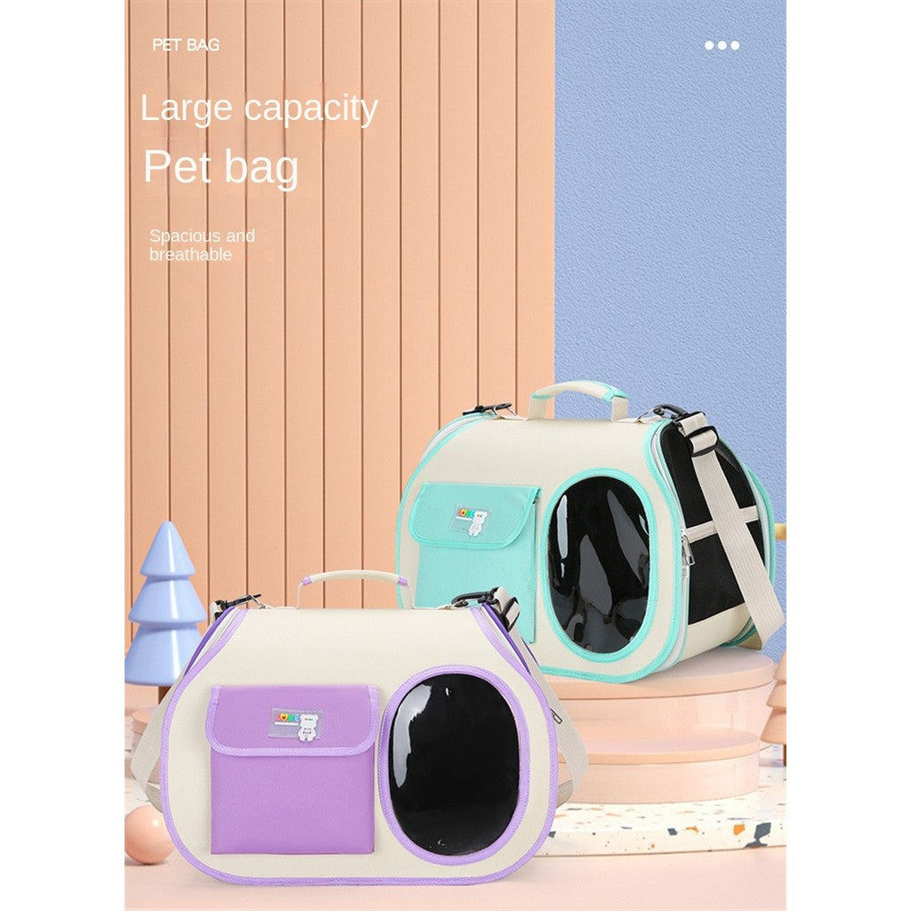 Large Space Cat Carrier Tote - Breathable Handheld/Shoulder Pet Bag for All-Season Outings