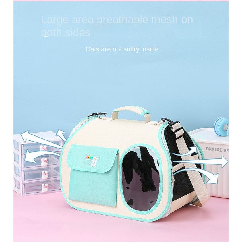 Large Space Cat Carrier Tote - Breathable Handheld/Shoulder Pet Bag for All-Season Outings