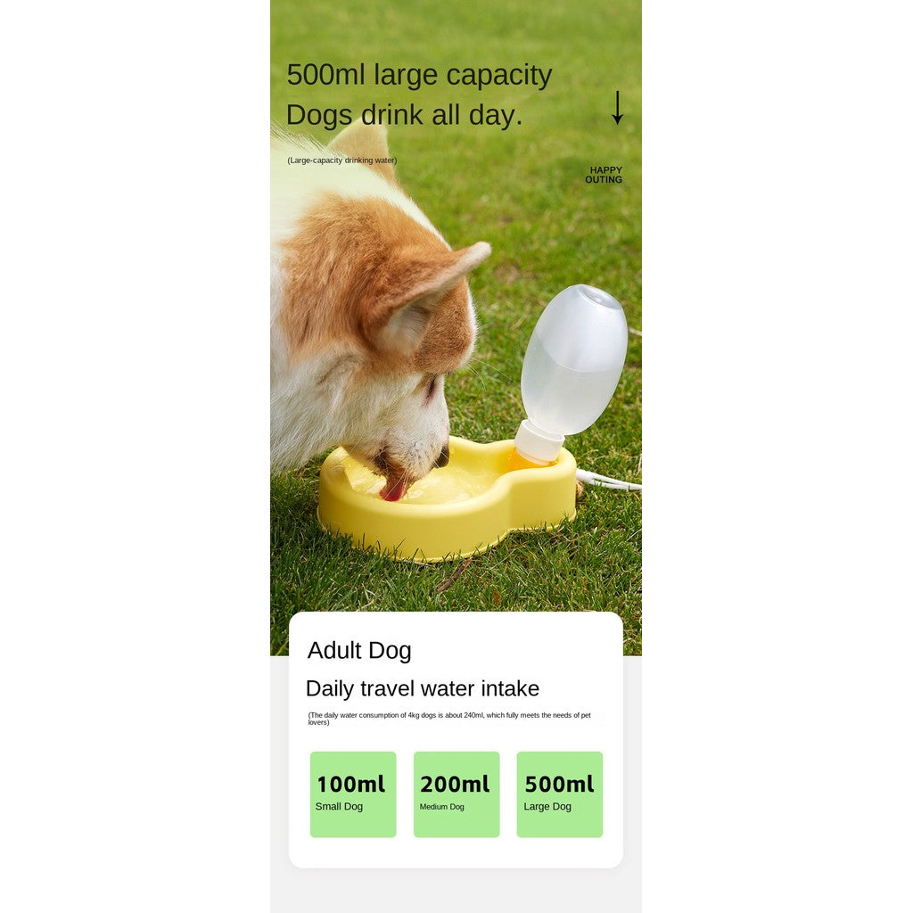 Portable Pet Water Bottle - Foldable Travel Bowl with Carabiner for Dogs & Cats On-The-Go
