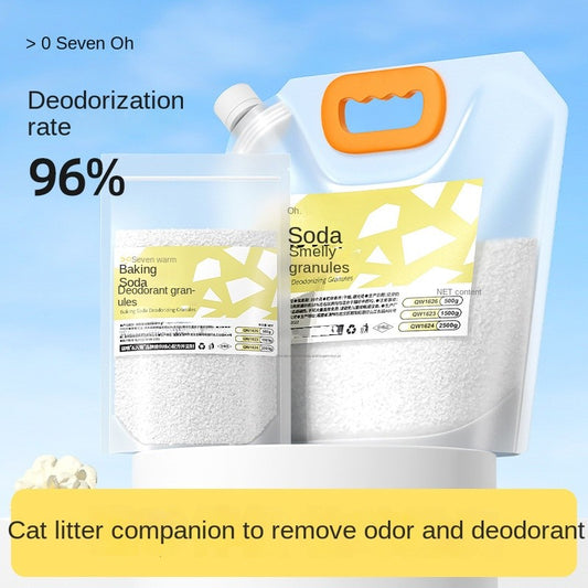 Cat Litter Deodorizer Powder - Baking Soda Formula | Eliminates Urine & Poop Odors Instantly