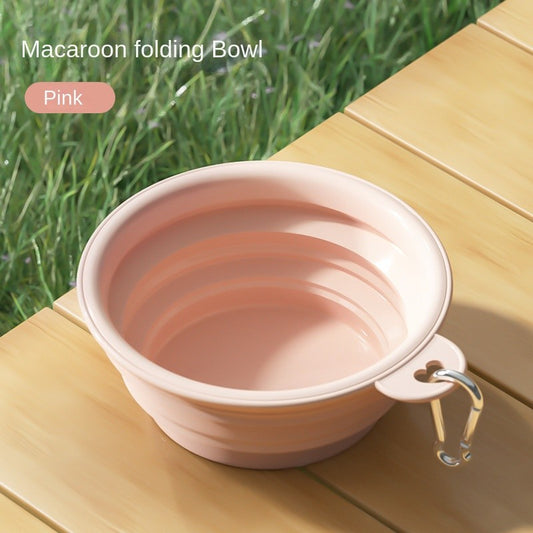 Portable Silicone Pet Bowl - Foldable Travel Dog & Cat Food Water Dish for Outdoors