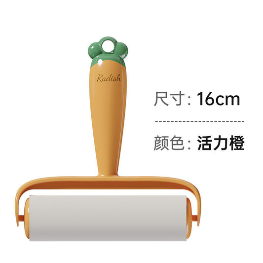 16CM Carrot Pet Hair Roller - Sticky Lint Remover for Clothes, Furniture, Car Seats (Tear-off Paper）