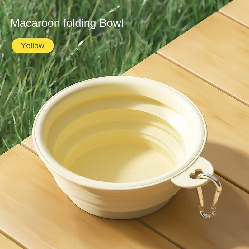 Portable Silicone Pet Bowl - Foldable Travel Dog & Cat Food Water Dish for Outdoors