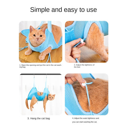 Pet Grooming Hammock - for Cat/Dog Nail Trimming, Bathing & Ear Cleaning (S/M Size)