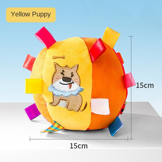 Squeaky Dog Toy Ball - Durable Plush Chew Ball for Small Dogs (Poodles, Corgis) | Energy-Burning Fetch