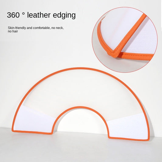Waterproof pet collar with Pu edge-anti-fur stick, extended neck wrap for Cats & Dogs