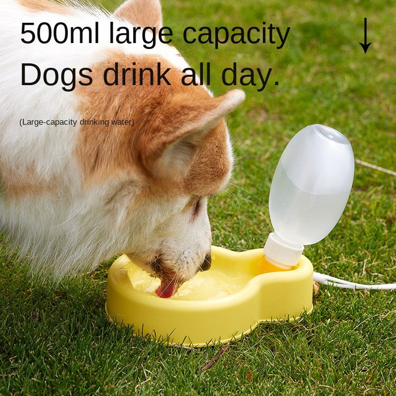 Portable Pet Water Bottle - Foldable Travel Bowl with Carabiner for Dogs & Cats On-The-Go