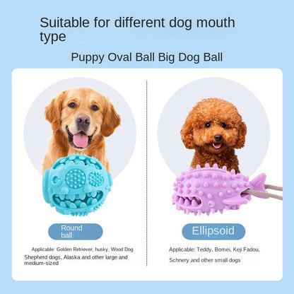 Tough Dog Chew Toy with Suction Cup - Interactive Slow Feeder & Tug-of-War Toy for Boredom Relief
