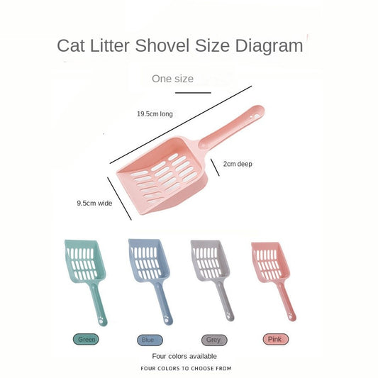 Sturdy Plastic Cat Litter Scoop - Durable, Chew-Proof & Easy Clean Pet Waste Shovel