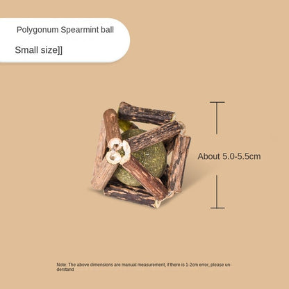 Interactive Cat Toy Ball with Silvervine & Catnip - Chewable Teaser with Bell for Boredom Relief
