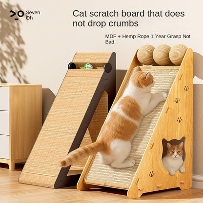 Triangle Sisal Cat Scratching Post - Wall-Mounted Triangle Scratch Board for Furniture Protection