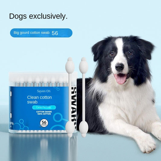 Mid-Large Pets Gourd Head Cleaning Cotton Swab Pet Ear Cleaning Swabs - Essential Oil Cotton Buds