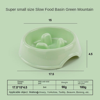 16.5CM Slow Feeder Dog Bowl – Perfect Size for Medium Breeds | Anti-Gulp Maze Design with Non-Slip Base