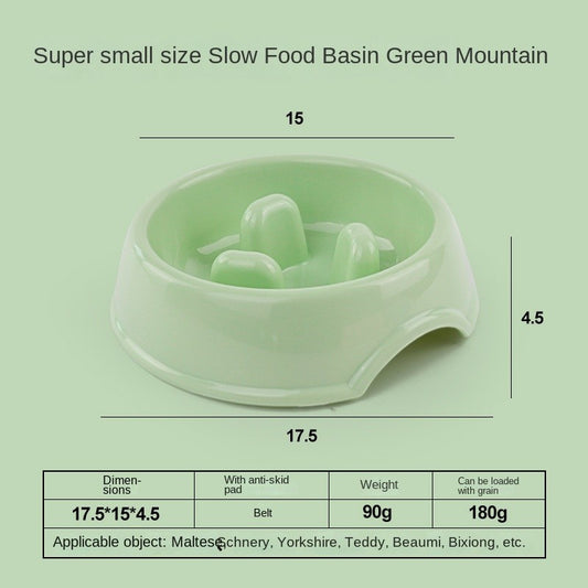 16.5CM Slow Feeder Dog Bowl – Perfect Size for Medium Breeds | Anti-Gulp Maze Design with Non-Slip Base