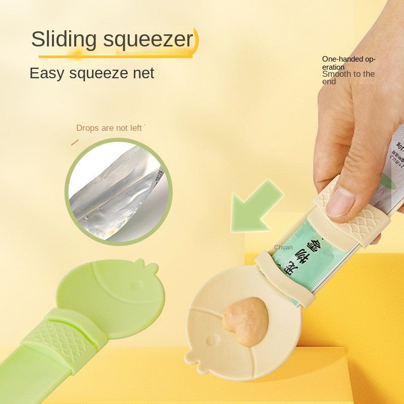 Cat Treat Squeeze Feeder – Creamy Snack Dispenser for Wet Food, Paste & Puree (Easy Lick Spoon)