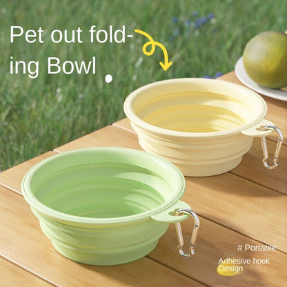 Portable Silicone Pet Bowl - Foldable Travel Dog & Cat Food Water Dish for Outdoors