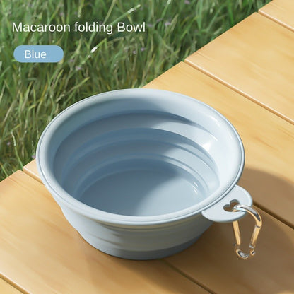 Portable Silicone Pet Bowl - Foldable Travel Dog & Cat Food Water Dish for Outdoors
