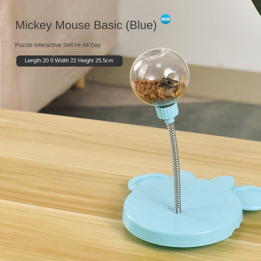 Cat Toy Ball - Self-Play, Teaser Stick, Durable Tumbler & Food Dispenser