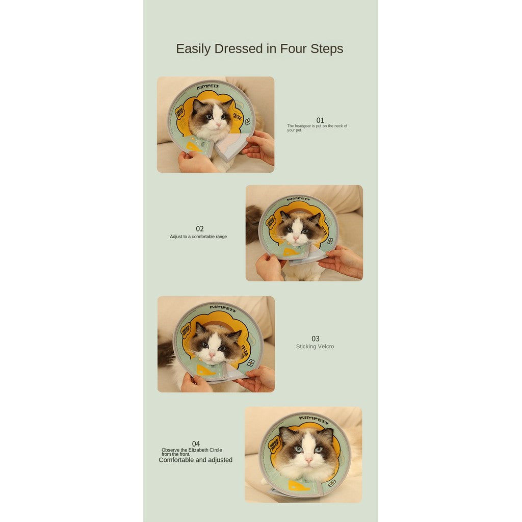 Pet Protective Collar - Anti-Scratch & Bite Shield for Cat/Dog Grooming & Bathing