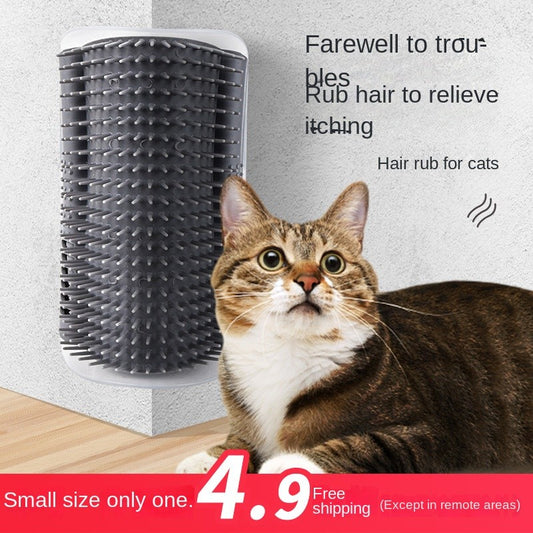 Cat Self-Grooming Toy - Corner Scratching Post with Catnip for Rubbing & Play